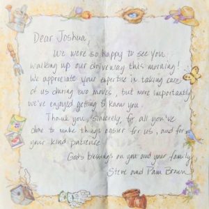 Ace Relocation Customer Thank You Note Ace Relocation Customer Thank You Note